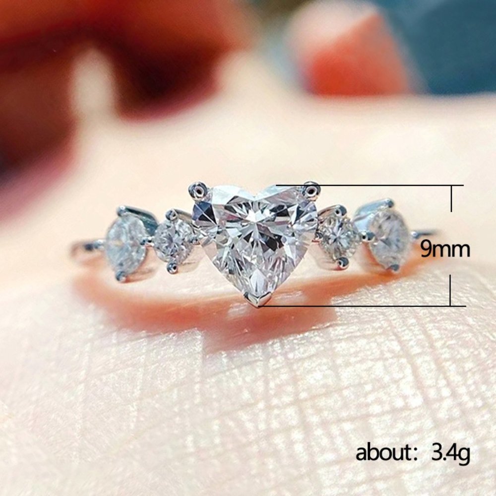 New Fashion Exquisite Promise Eternal Love Heart Ring, GPMB1523 - Picture 3 of 6